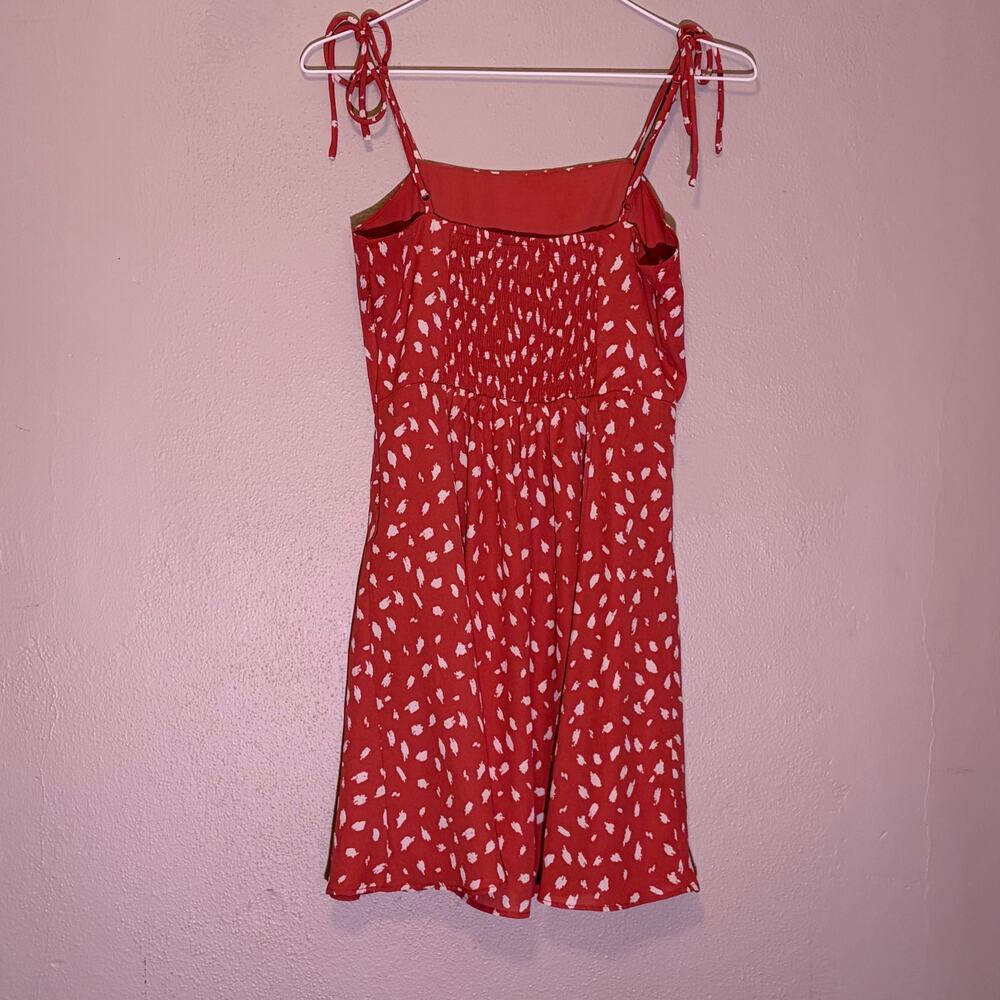 Lola Grace, deep orange polka cami‎ dress, junior's XS - Picture 2 of 6